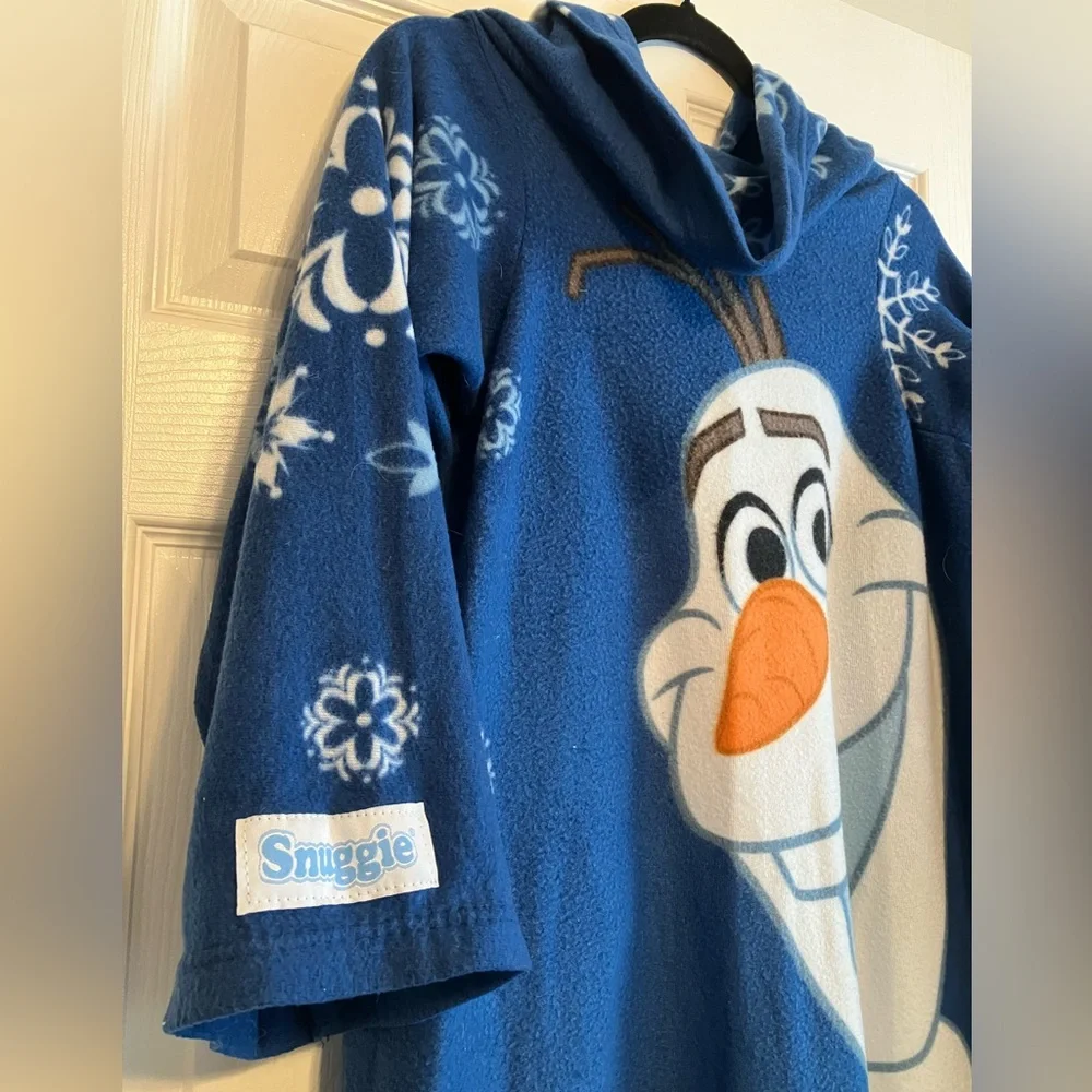 Disney Olaf character Snuggie Frozen open robe snowman blue winter gift kids